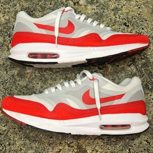 Nike Air Max 1 Lunar White / Challenge Red-Natural Grey